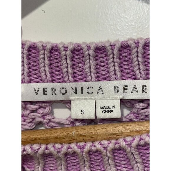 Veronica Beard Lilac Eleonor Cotton Crewneck Sweater Size Small Womens ($398) - Picture 4 of 10